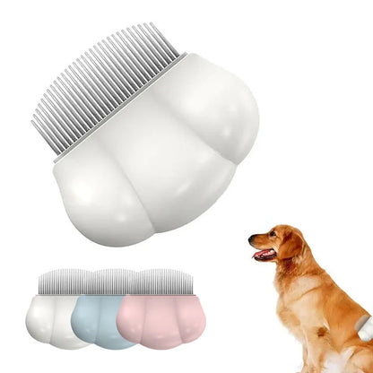 Universal pet grooming comb in cream white, romantic cherry blossoms, and fresh mint colors