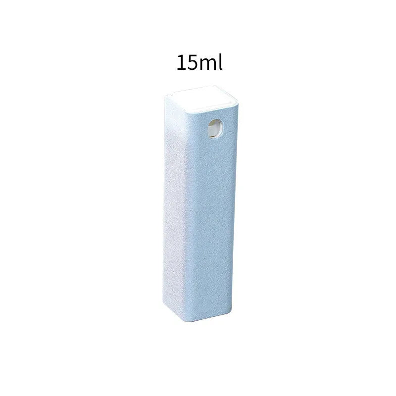 15ml square tube phone screen cleaner spray bottle with protective case in blue, grey, light blue, orange, pink or purple