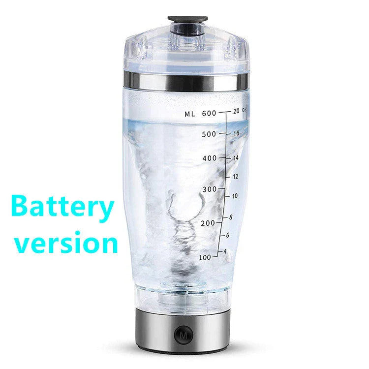 Portable USB-powered electric protein shake mixer with vortex blending technology and large 600ml capacity