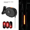 Bicycle taillight showing waterfall light effect with water drop pattern in chosen colour