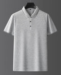 Men's pure colour mulberry silk short sleeve shirt in summer colours with regular fit