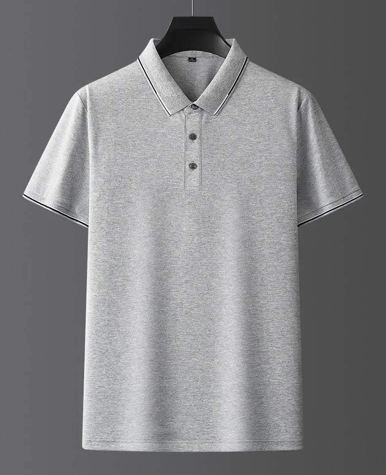 Men's pure colour mulberry silk short sleeve shirt in summer colours with regular fit
