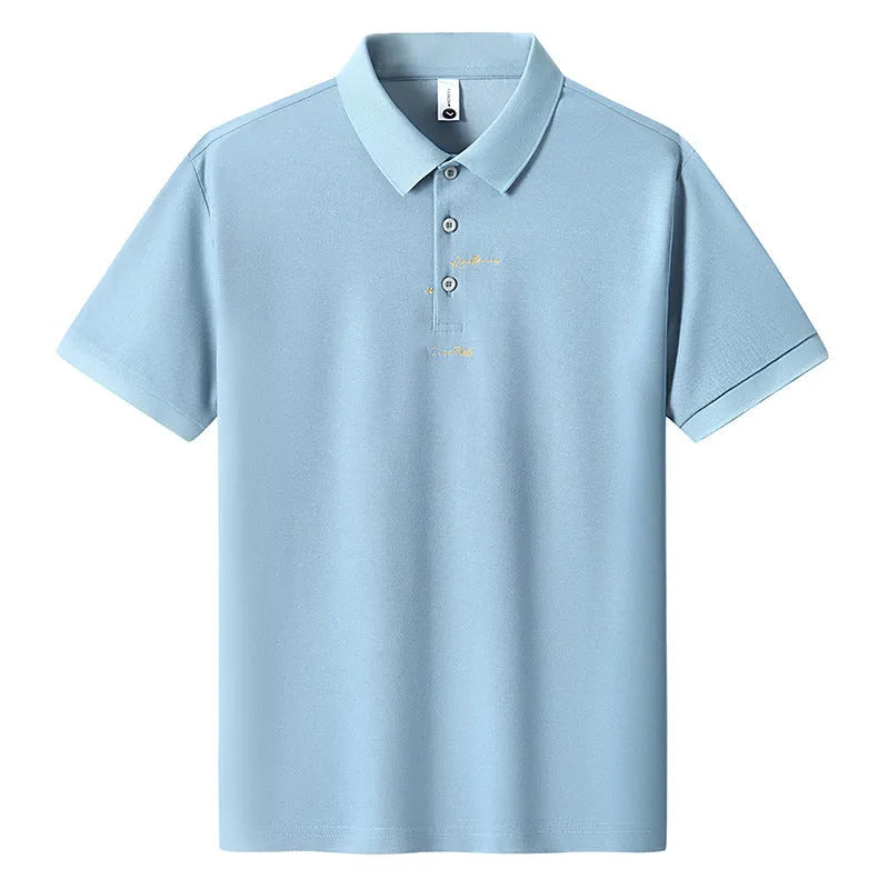 Men's loose fit cotton T-shirt with a casual letter print, shown in multiple colour options.