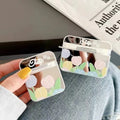 Ins Korean style Mirror Flower TPU back cover for AirPods charging case, compatible with 1st to Pro2 generations