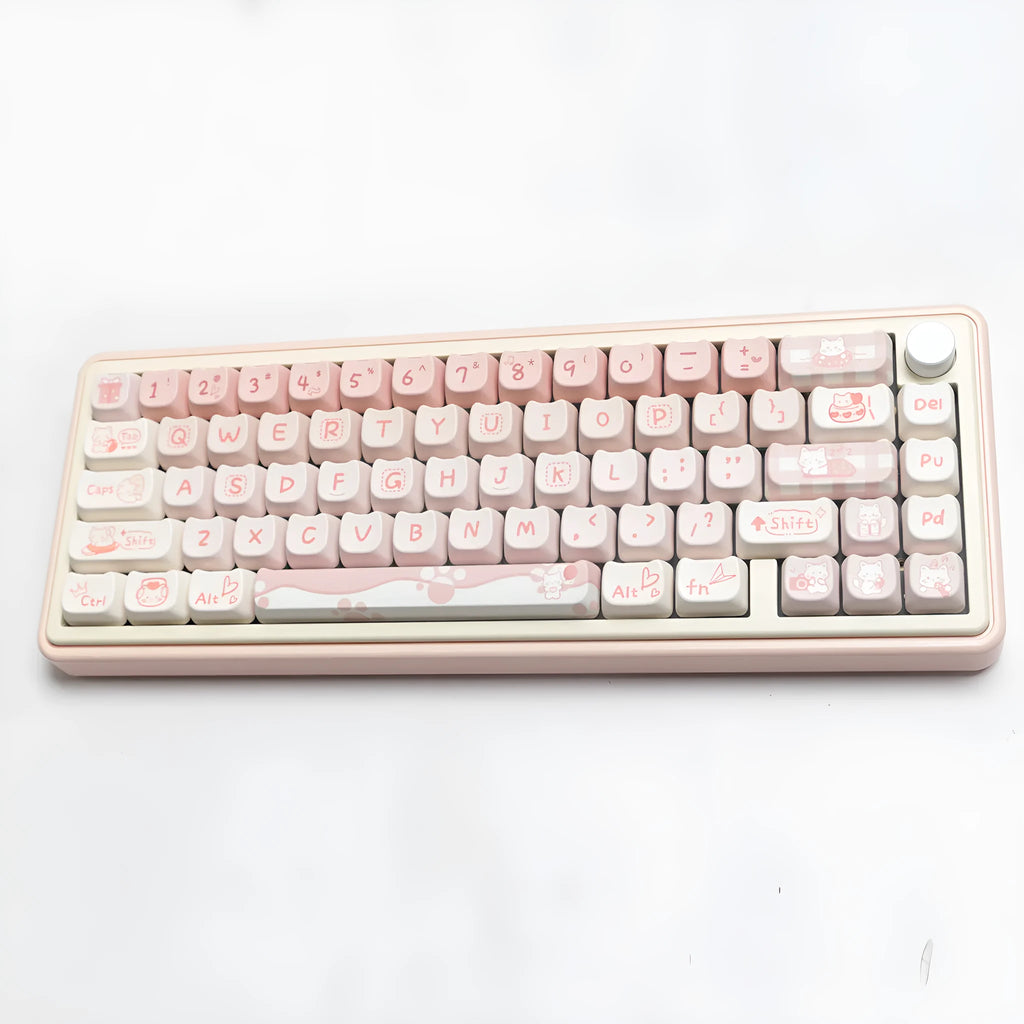 Full set of PBT keycaps for mechanical keyboard with over 98 keys excluding 7u and spacebar