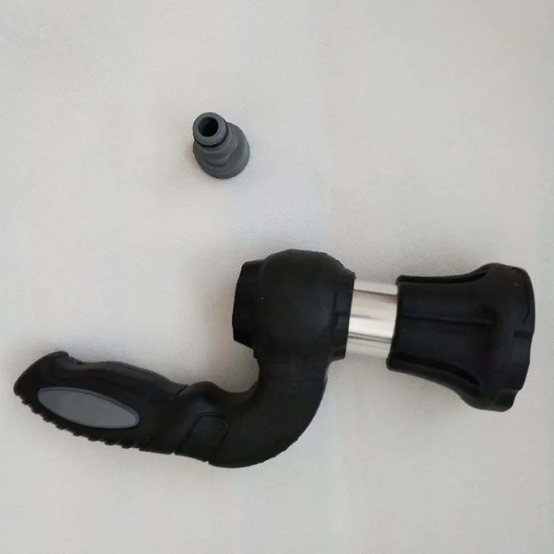 Mighty Power Hose Blaster Nozzle black with ergonomic handle and five spray settings, 23 cm length