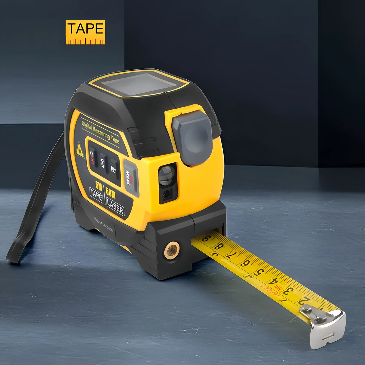 Laser range finder infrared distance measuring tool ABS TPR body 40m or 60m range blue or yellow colour