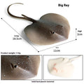 Simulation marine animal model plastic devil fish ray fish with blue spot stripe tail for children's cognitive toy