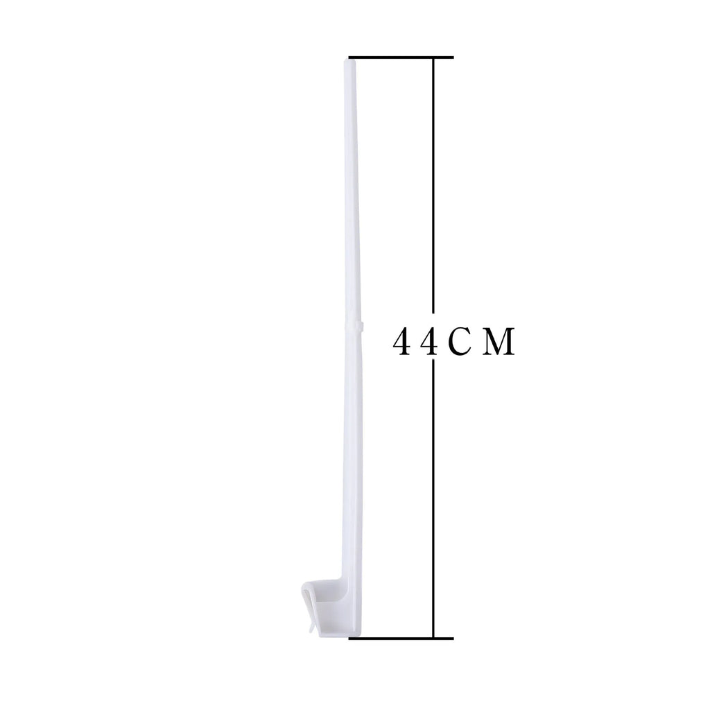 Pack of 10 white PP plastic car window flag pole holder clips.