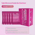 Toilet bubble powder cleaner in blue ocean and pink floral fragrance options