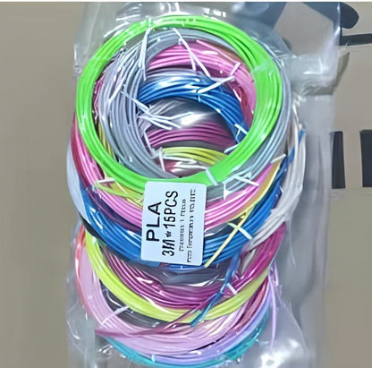 Yellow Children's 3D Printing Pen with USB, base, and 3m 3-colour consumables for three-dimensional drawing