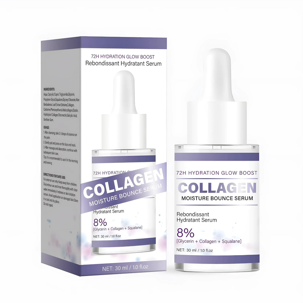 Collagen Moisturizing Elastic Essence 30ml bottle for facial hydration and elasticity