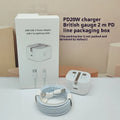 20W PD fast charger with British standard plug and Type-C output port for mobile devices