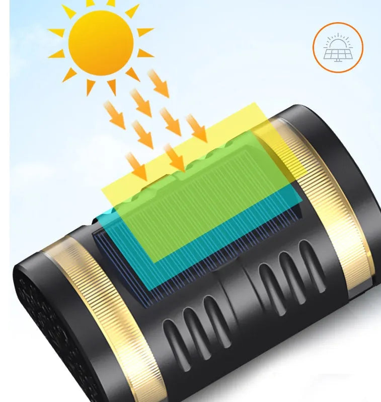 Solar wall light with ABS housing, 80 lumens, warm light projection effect for outdoor garden use