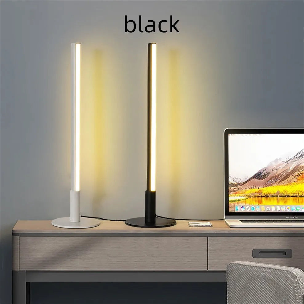 Black retro aluminium LED atmosphere lamp measuring 48.5cm tall
