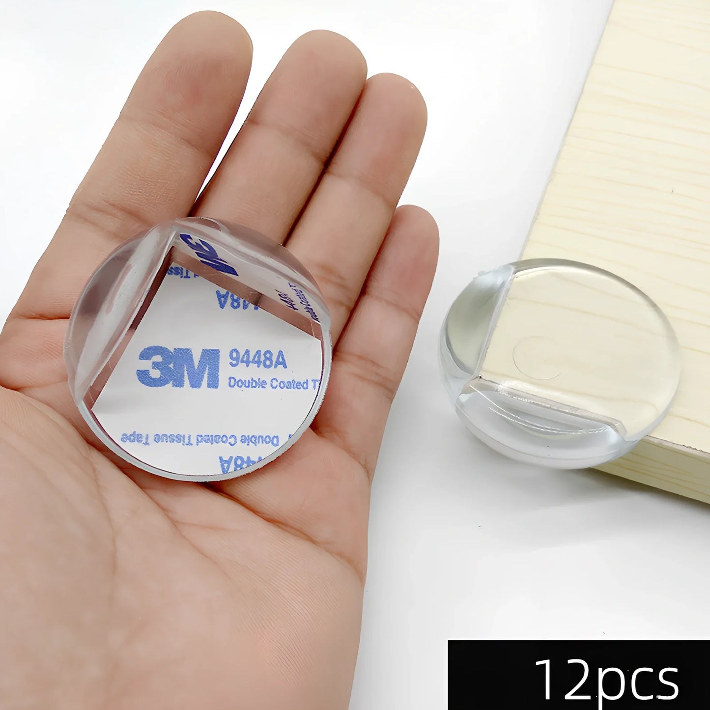 L-shaped baby silicone protective pad in soft PVC with 3M glue for table corner safety, thickened 2cm padding