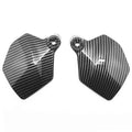 Pair of carbon fibre black ABS fairing covers for Honda CBR1000RR motorcycle side bodywork.