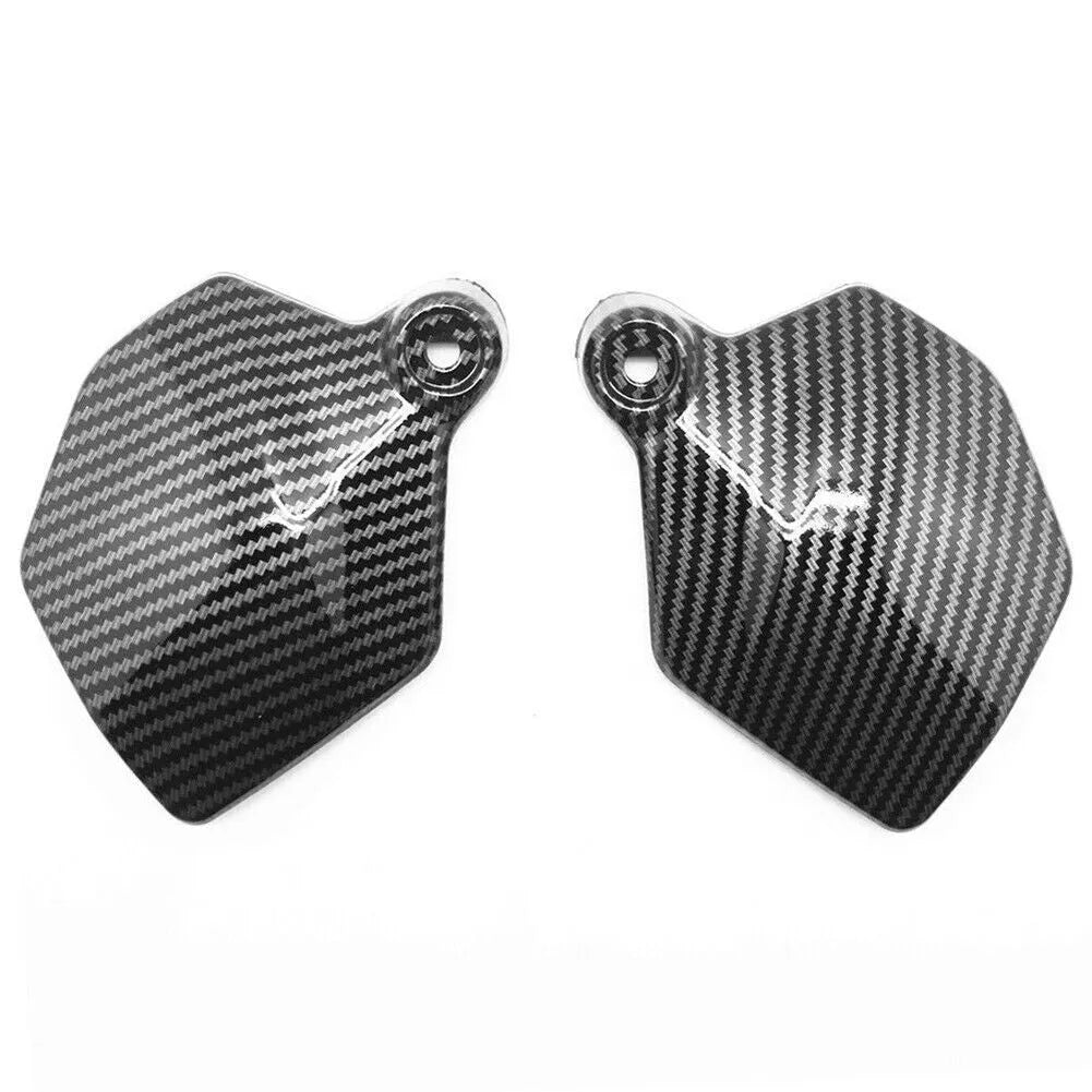 Pair of carbon fibre black ABS fairing covers for Honda CBR1000RR motorcycle side bodywork.
