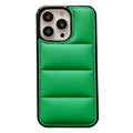 Candy Down Jacket Shape phone case for IPhone in solid colours.