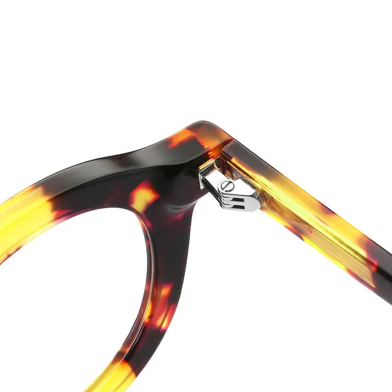 Hip-hop fashion glasses with thick sebum colour stitching plate frame and full rim construction