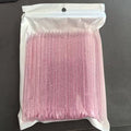 Nail glue sticks 100pcs in assorted colours including pink, blue, green, and purple, 7.5cm and 9.3cm lengths