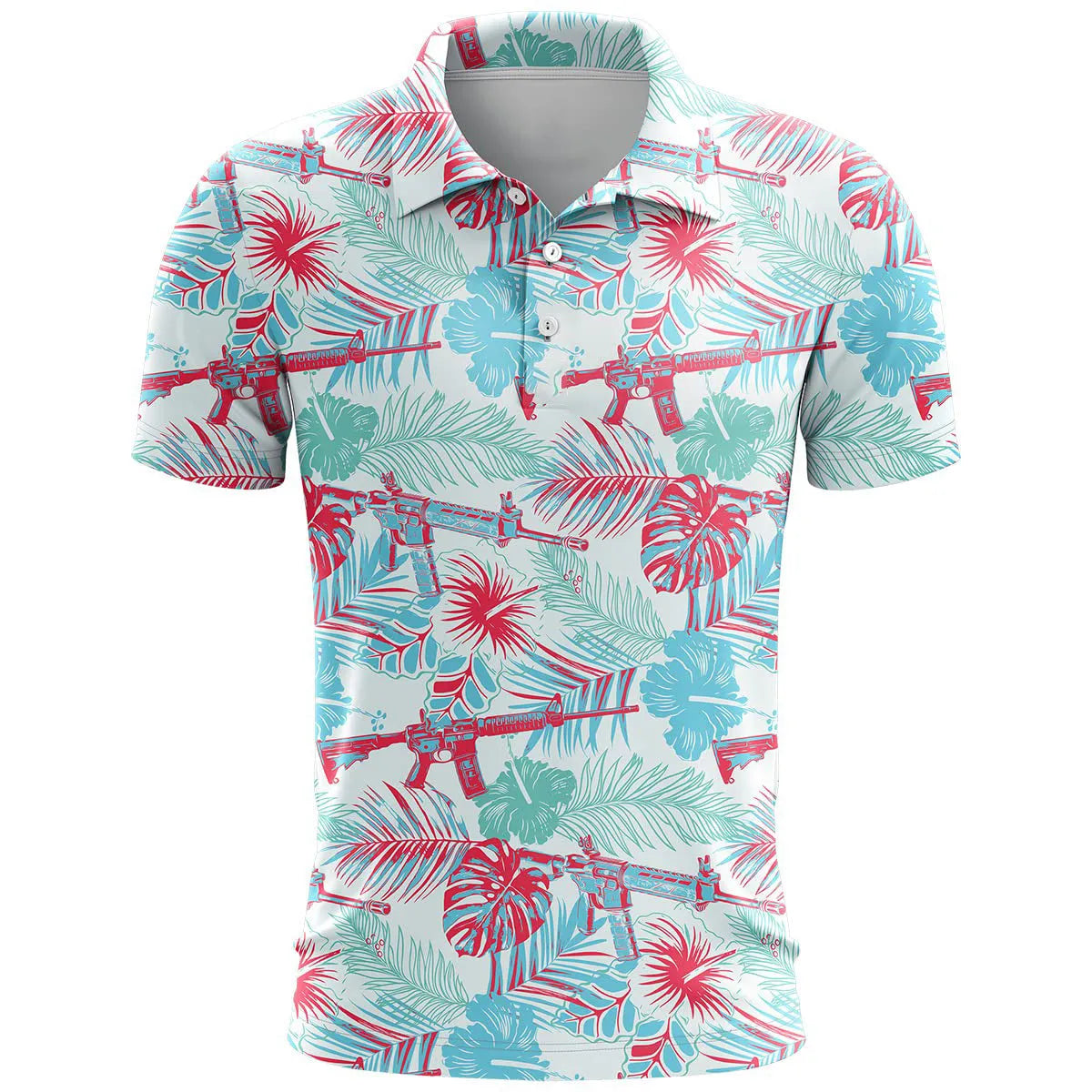 Loose fit short sleeve sports top with 3D printed colour pattern on bird eye polyester fabric.