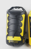Yellow and black 20L waterproof thermal dry bag backpack with dry-wet separation compartments