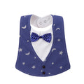Baby adjustable waterproof saliva towel bib with three-dimensional bow tie in beige colour