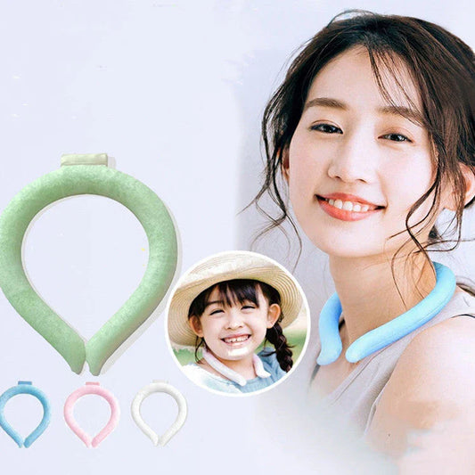 Stylish and innovative cooling neck ring made with NASA-inspired technology, available in various colors and sizes for refreshing summer comfort.