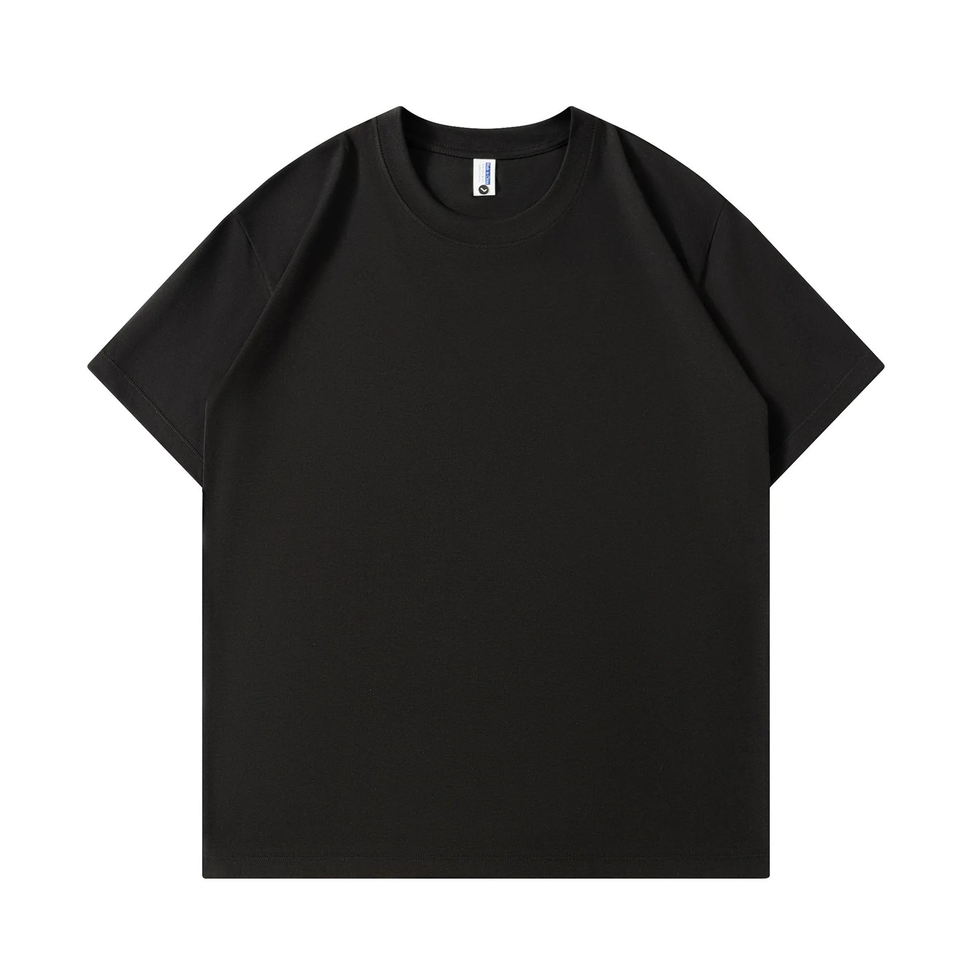 Loose fit cotton short sleeve T-shirt in solid colour with printing details