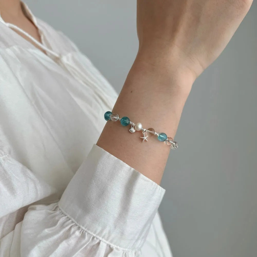 S925 sterling silver geometric bracelet for women with silver electroplated finish