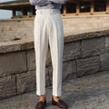 Men's slim fit suit trousers in straight cut style for business formal wear
