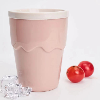 Stainless steel slushy cup for making quick frozen treats at home