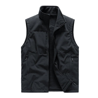 Men's Double-sided Fleece Vest in various colours for winter warmth