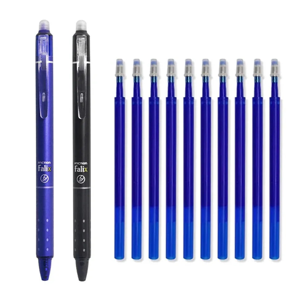 Hot Erasable Push Gel Pen with 0.5mm stainless steel nib for school use