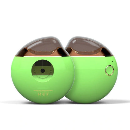 White electric baby nail clippers with safety grinding technology and USB charging cable