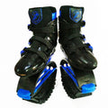Jumper Stilt Fitness Kangaroo Boots bouncing shoes in grey red, TPU TPR mesh construction, size L for 50-70kg