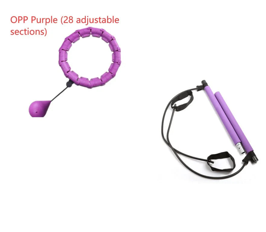 Adjustable waist hoop made of durable polypropylene for at-home fitness and calorie burning