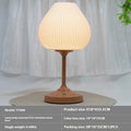 American retro charging lamp with straight rod wood colour finish and USB cable