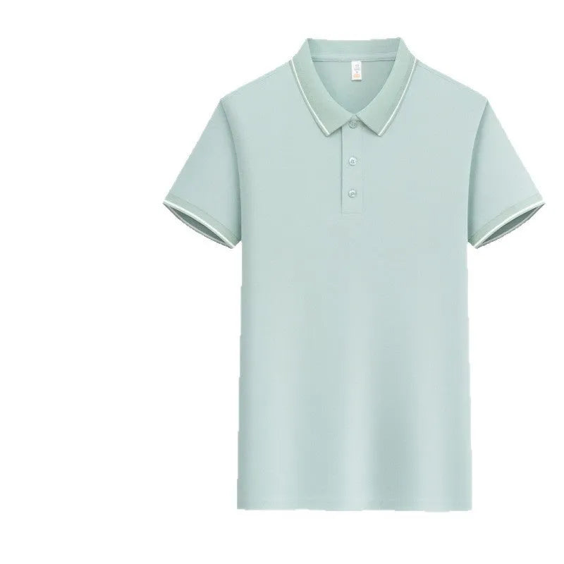 Antibacterial ice-sensitive lapel polo shirt in slim fit with short sleeves and T800 Solona fabric