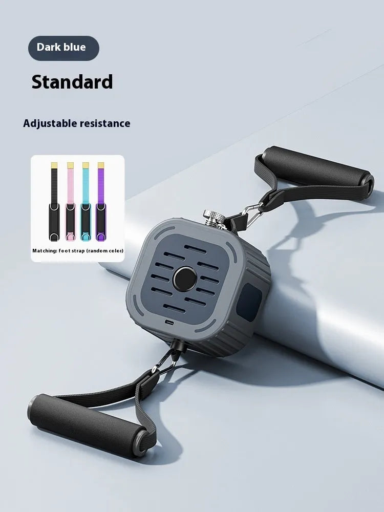 Adjustable power pump chest expander for home fitness in navy blue and orange colours
