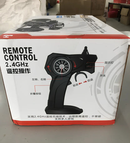 Blue 4WD remote control car with off-road tyres and 2.4GHz controller