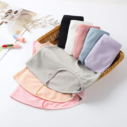 Women's high waist tummy tucking panties in milk silk, assorted colours