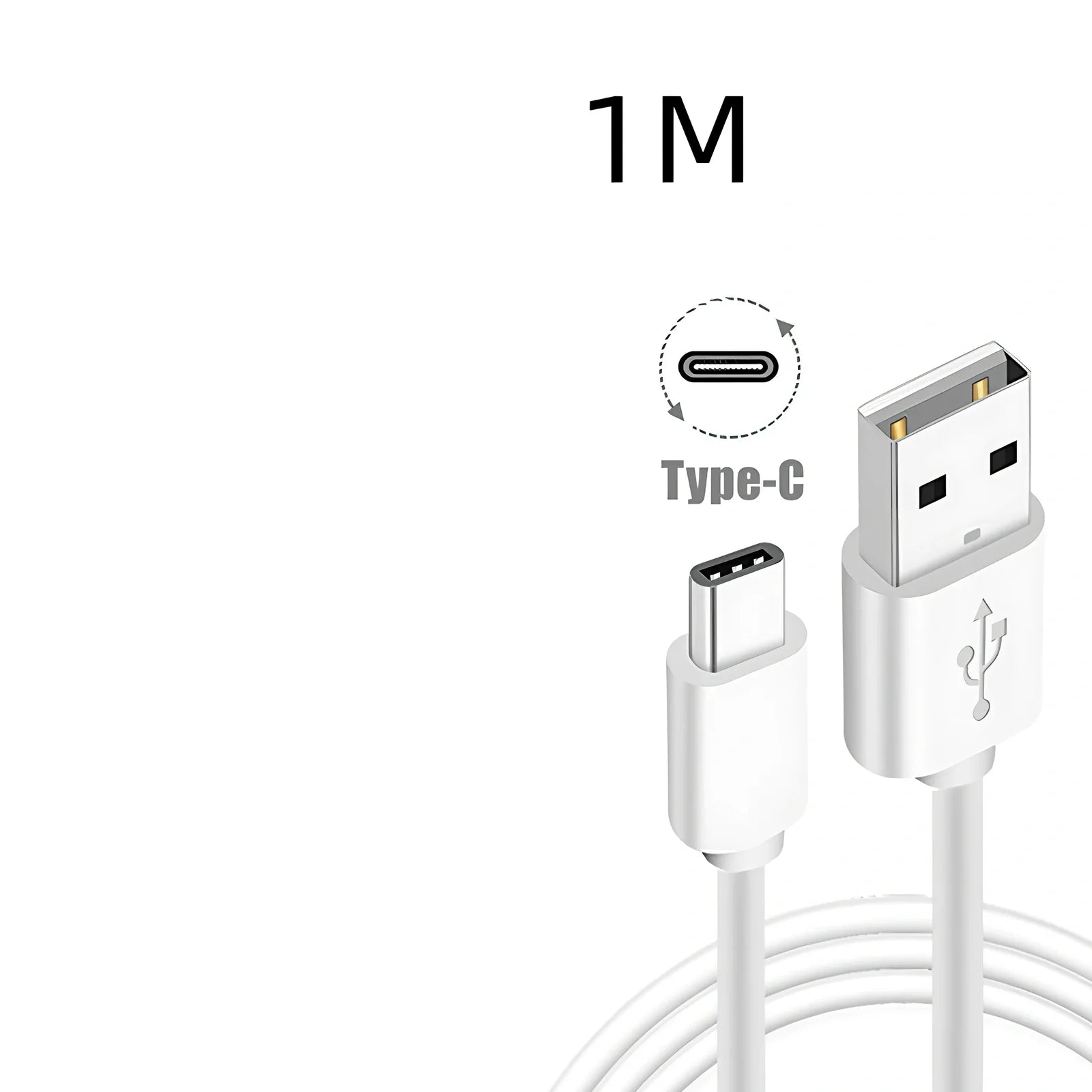 Black 1.2m fast charging Type-C cable with EU adapter, 18W output for quick device power-up