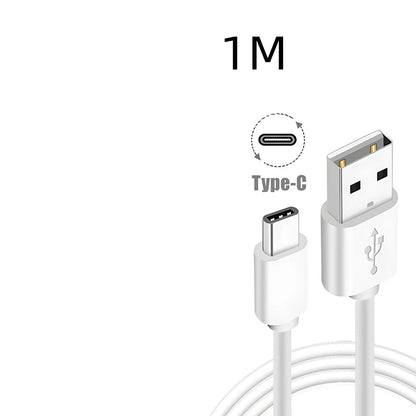 Black 1.2m fast charging Type-C cable with EU adapter, 18W output for quick device power-up