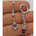 Heart-shaped women's alloy earrings with gold or silver electroplated finish options