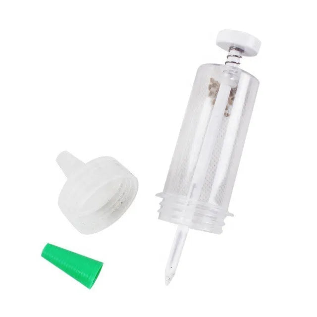 12cm long mini seed sower tool with 3cm diameter for container gardening