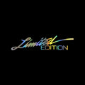 Plastic reflective car bumper sticker measuring 16cm long, shown in black, white, and colourful options.