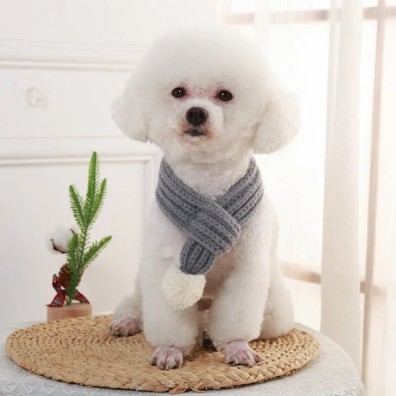 Polyester dog scarf in red for small to medium dogs, available in sizes S M L