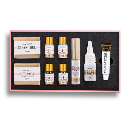 ICONSIGN Lash Lift and Eyebrow Dye Tint Kit with tools and solutions for DIY beauty enhancement